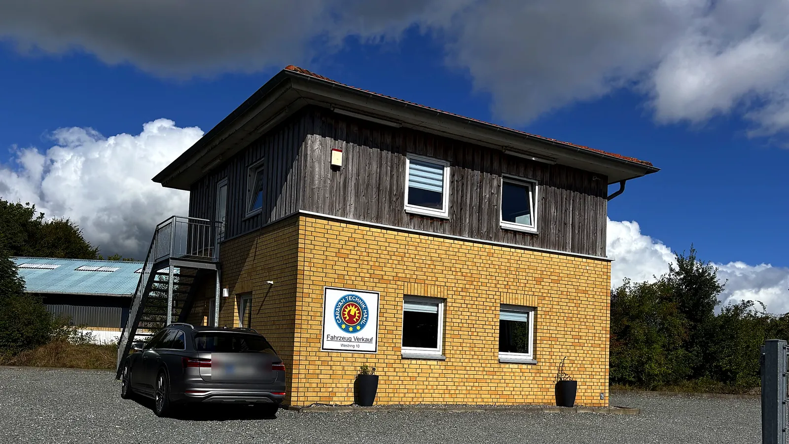 Verkaufsgebäude von Caravan Technik Mahl am Westring 10 in Schuby bei Schleswig