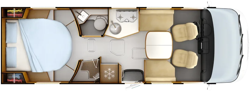Grundriss Rapido 8096dF – Tagstellung